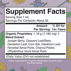 Organic Kidney & Bladder Herbal Blend Liquid Drops