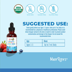 Organic Toddler Ionic Zinc Liquid Drops