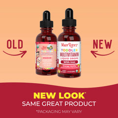 Organic Toddler Multivitamin Liquid Drops With Iron