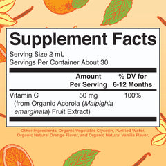Organic Infants Vitamin C Liquid Drops