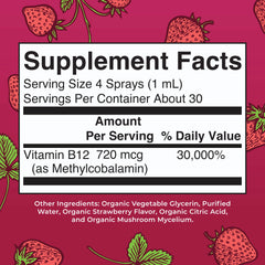 Methyl B12 Organic Spray, Strawberry
