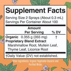 Organic Throat Spray (Unflavored)