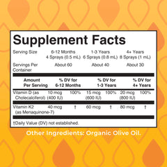 Organic D3 + K2 Spray