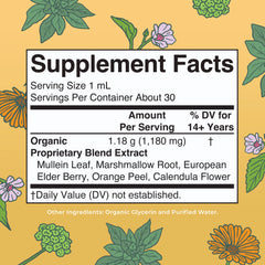 Organic Respiratory Health Herbal Blend Liquid Drops