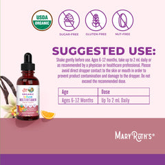 Organic Infant Multivitamin with Iron Liquid Drops